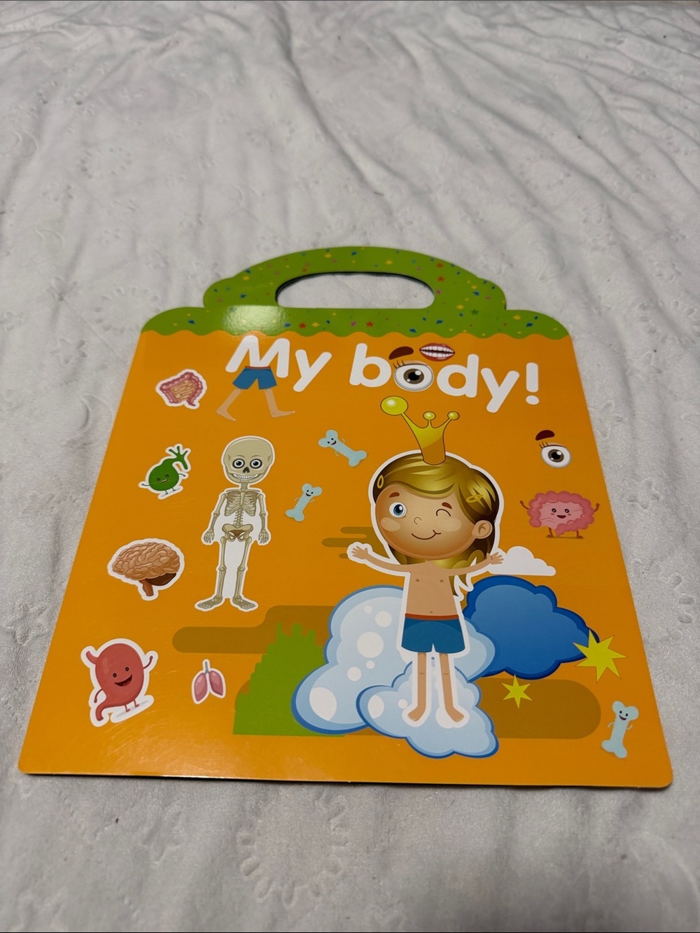 My Body! Kids Educational Sticker Book - Orange